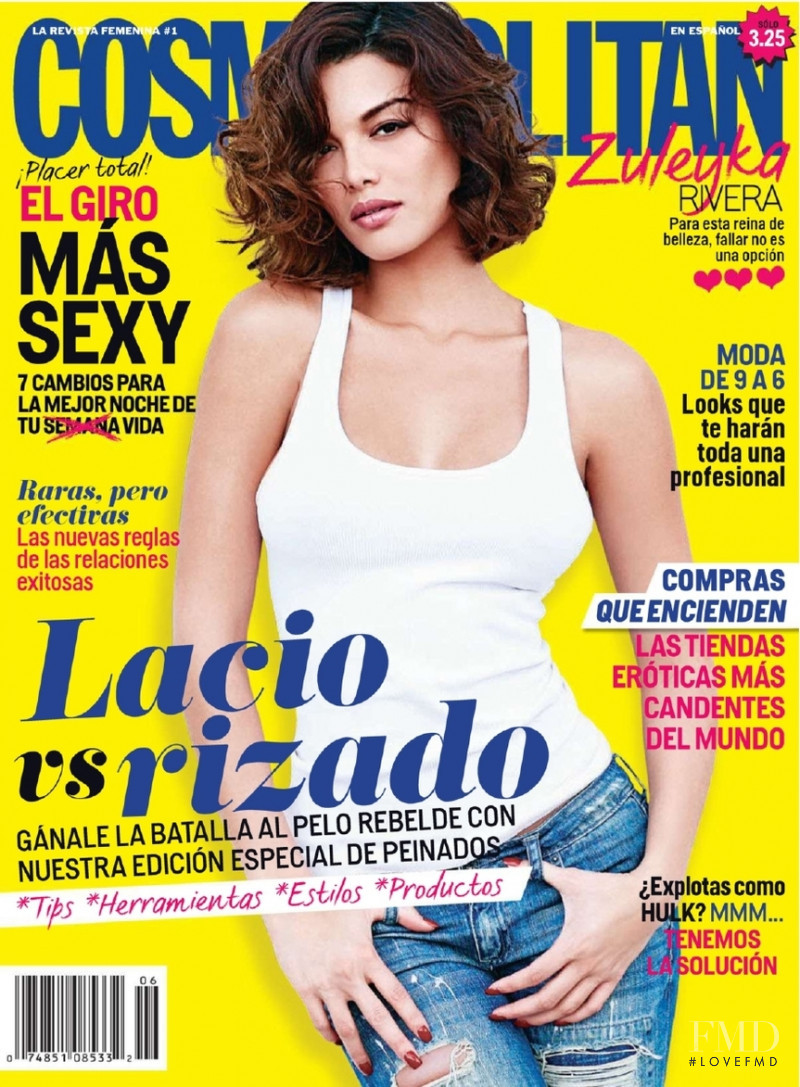 Zuleyka Rivera featured on the Cosmopolitan Mexico cover from June 2014