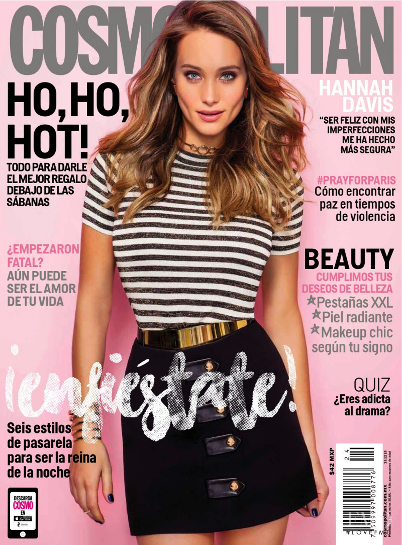 Hannah Davis Jeter featured on the Cosmopolitan Mexico cover from January 2016