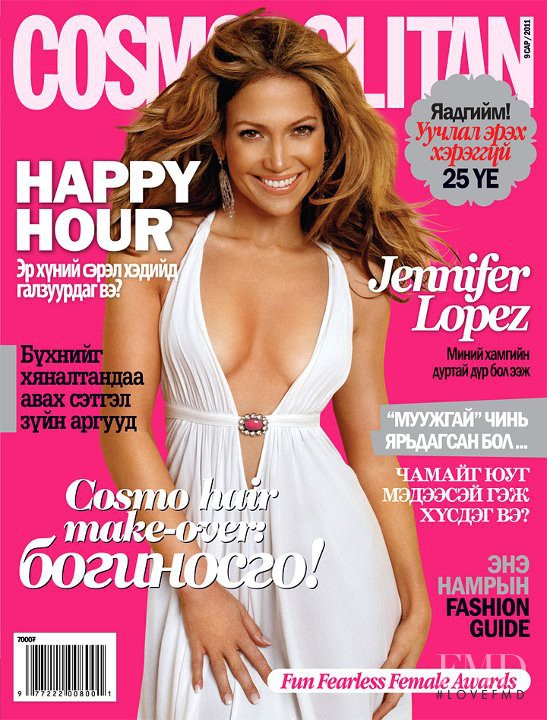Jennifer Lopez featured on the Cosmopolitan Mongolia cover from September 2011