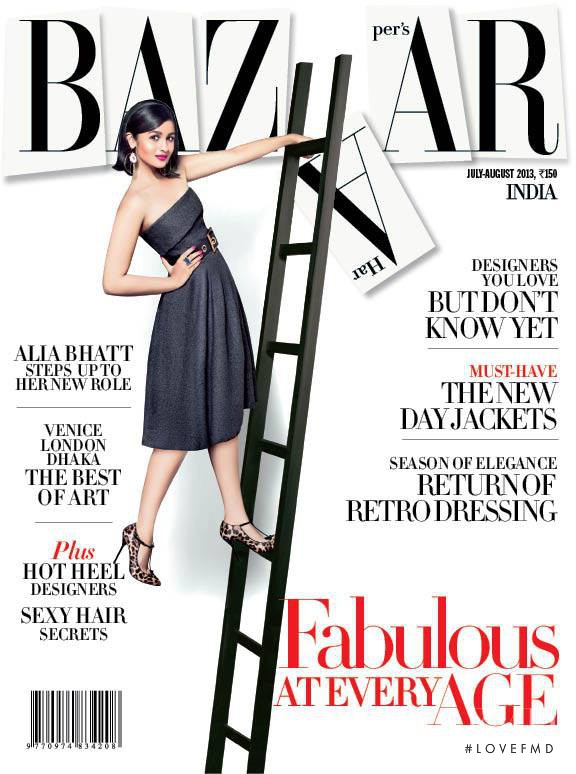 Alia Bhatt featured on the Harper\'s Bazaar India cover from July 2013