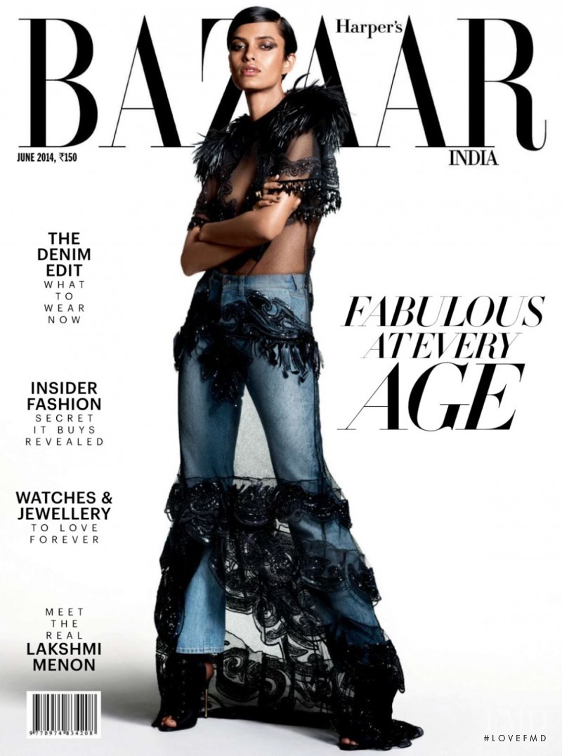 Lakshmi Menon featured on the Harper\'s Bazaar India cover from June 2014
