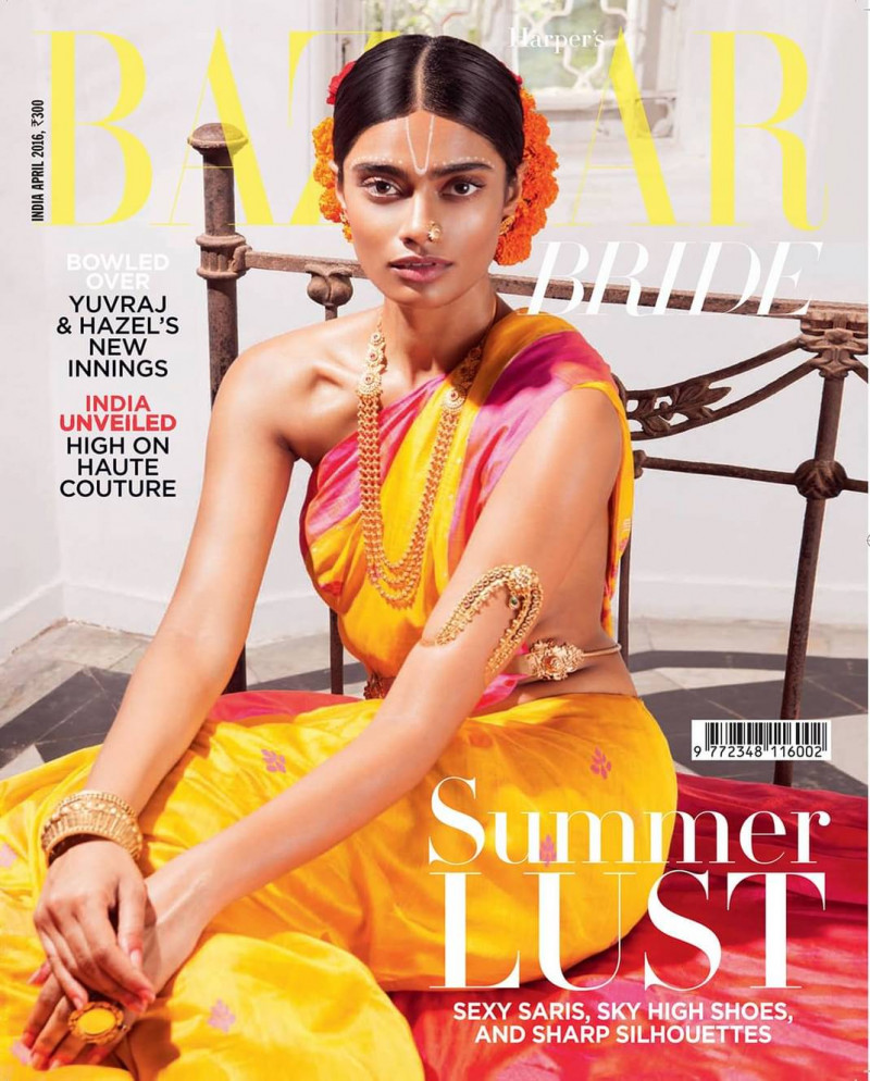 Archana Akil Kumar featured on the Harper\'s Bazaar India cover from April 2016