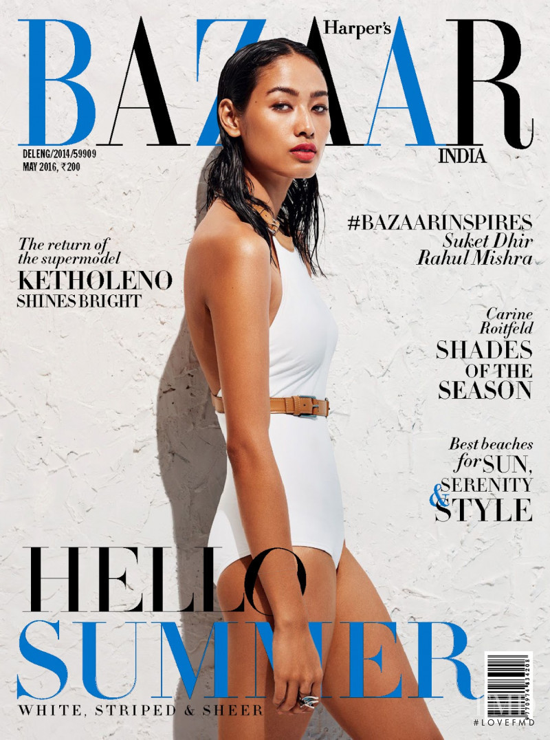 Ketholeno Kense featured on the Harper\'s Bazaar India cover from May 2016