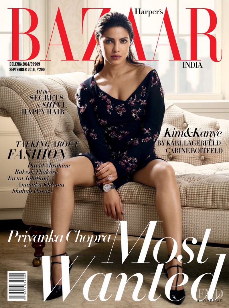 Priyanka Chopra featured on the Harper\'s Bazaar India cover from September 2016