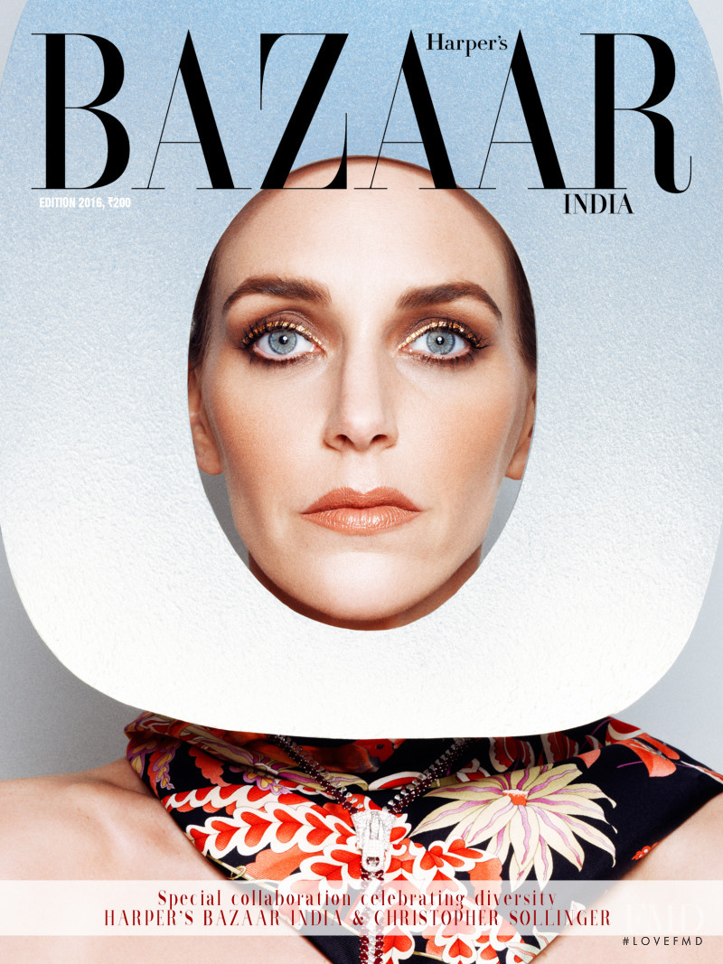 Hannelore Knuts featured on the Harper\'s Bazaar India cover from September 2016