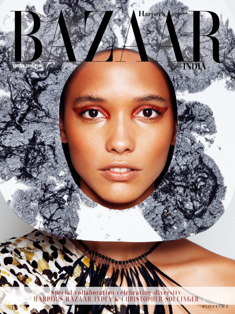 Cora Emmanuel featured on the Harper\'s Bazaar India cover from September 2016