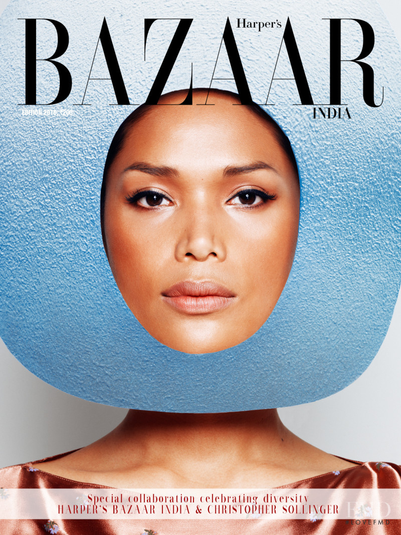Geena Rocero featured on the Harper\'s Bazaar India cover from September 2016