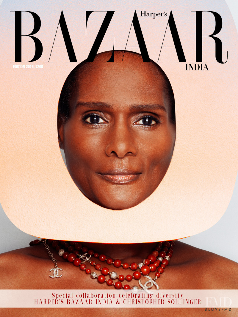 Tracey Africa Norman featured on the Harper\'s Bazaar India cover from September 2016