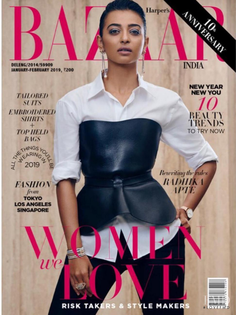 Radhika Apte  featured on the Harper\'s Bazaar India cover from January 2019