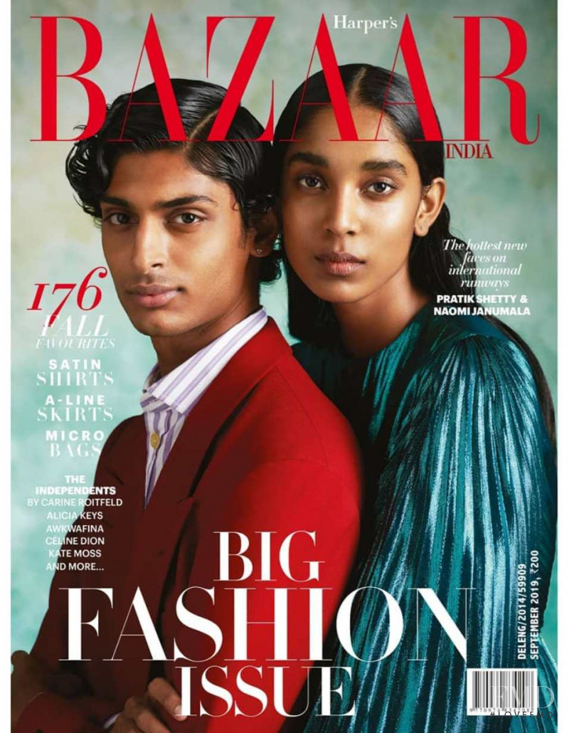 Naomi Janumala featured on the Harper\'s Bazaar India cover from September 2019
