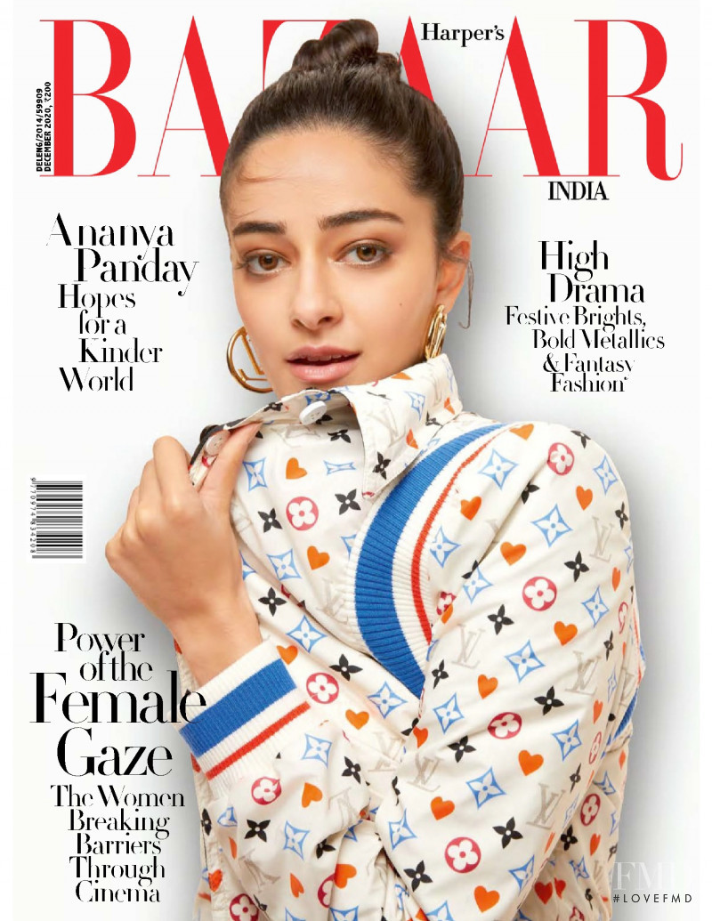 Ananya Panday featured on the Harper\'s Bazaar India cover from December 2020