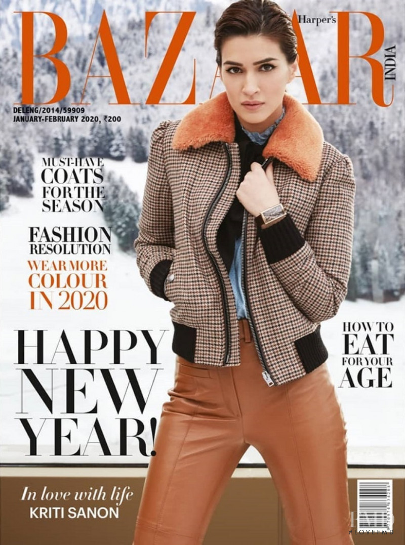 Kriti Sanon featured on the Harper\'s Bazaar India cover from January 2020