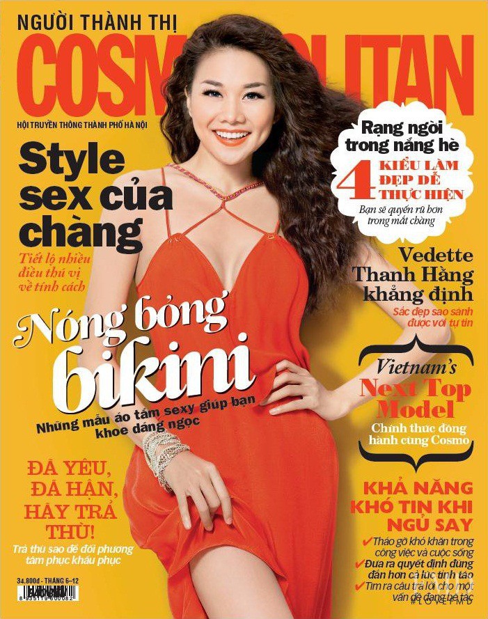 Thanh Hang featured on the Cosmopolitan Vietnam cover from June 2012