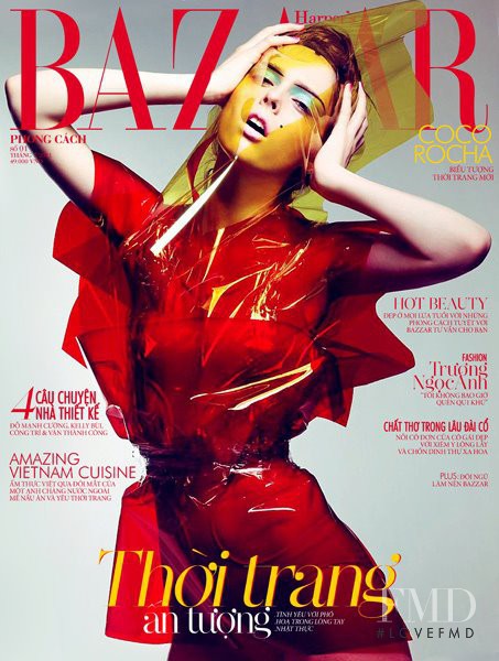 Coco Rocha featured on the Harper\'s Bazaar Vietnam cover from April 2012