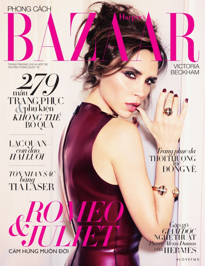 Victoria Beckham featured on the Harper\'s Bazaar Vietnam cover from November 2013