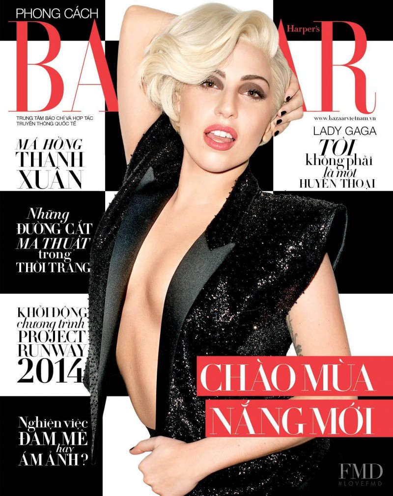 Lady Gaga featured on the Harper\'s Bazaar Vietnam cover from April 2014