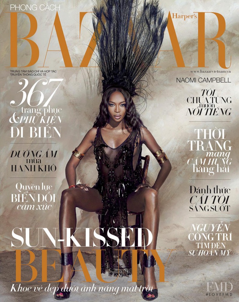 Naomi Campbell featured on the Harper\'s Bazaar Vietnam cover from June 2014