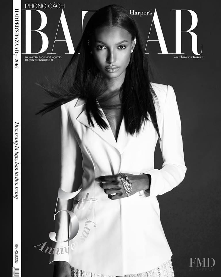Jasmine Tookes featured on the Harper\'s Bazaar Vietnam cover from July 2016