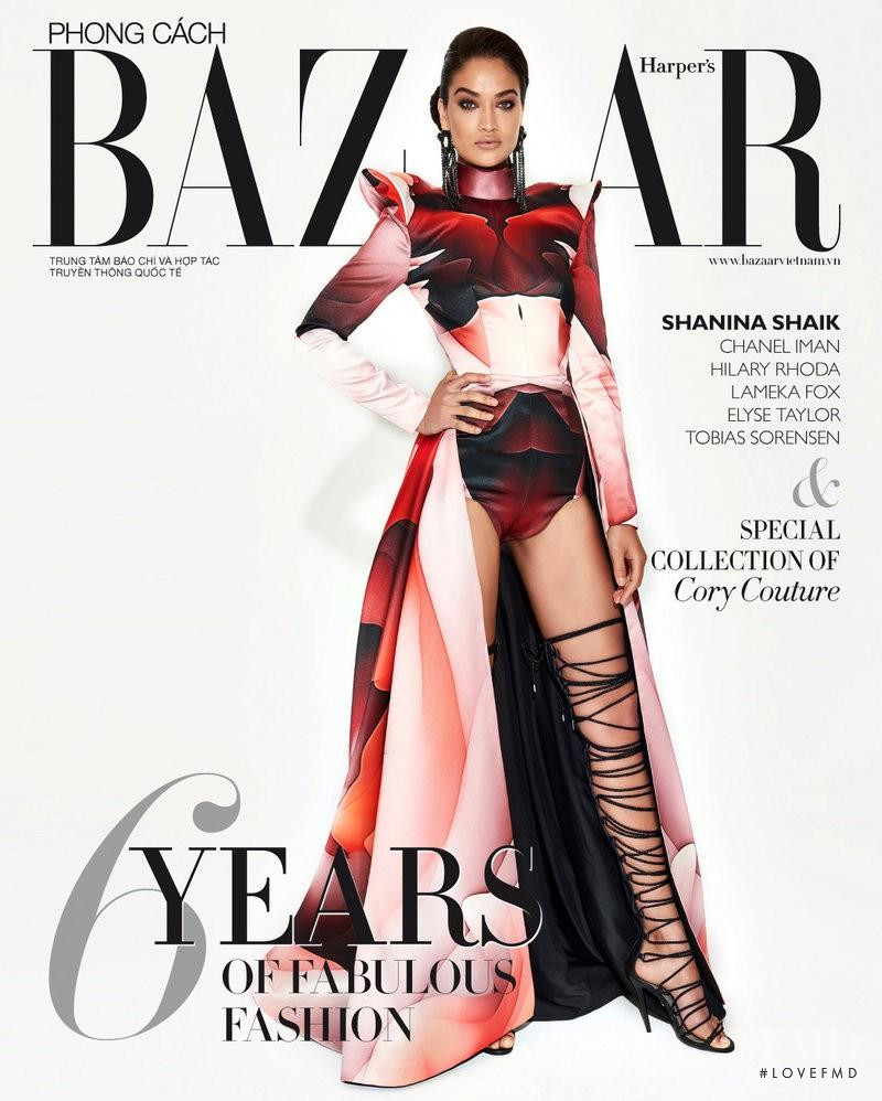 Shanina Shaik featured on the Harper\'s Bazaar Vietnam cover from September 2017