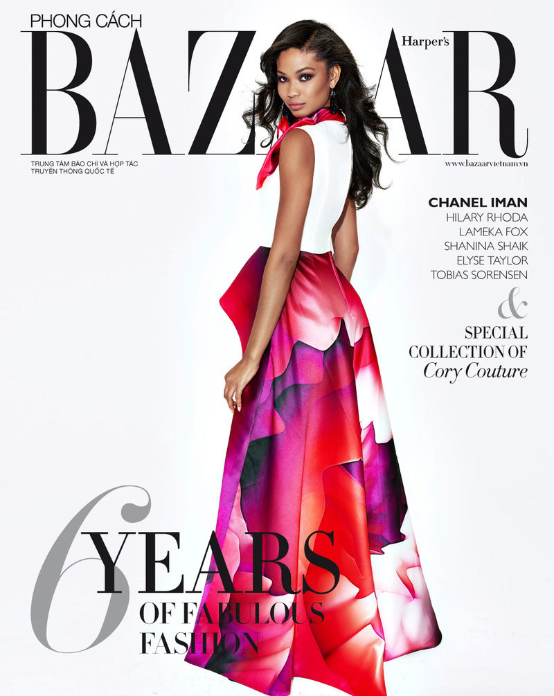 Chanel Iman featured on the Harper\'s Bazaar Vietnam cover from September 2017
