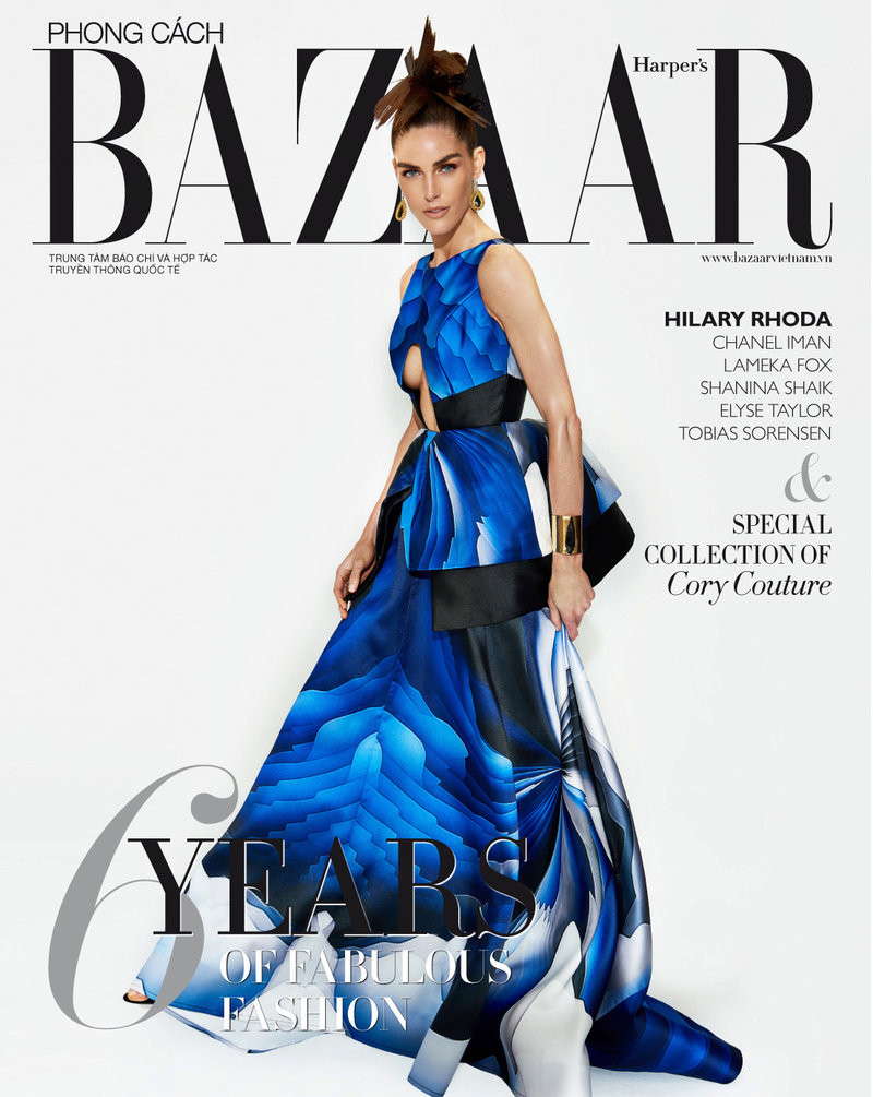 Hilary Rhoda featured on the Harper\'s Bazaar Vietnam cover from September 2017