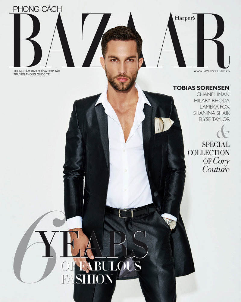 Tobias Sorensen featured on the Harper\'s Bazaar Vietnam cover from September 2017