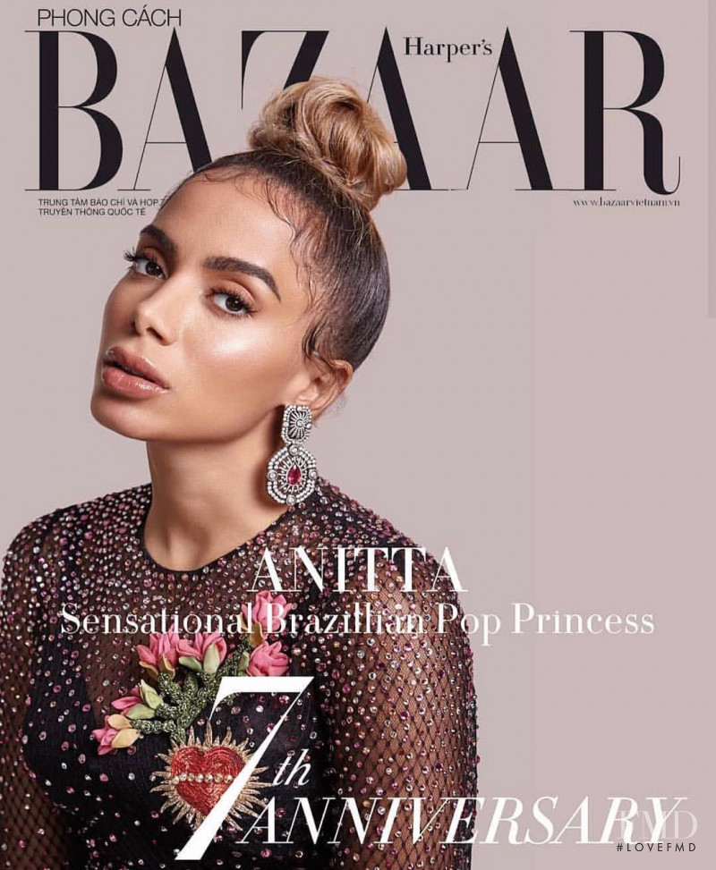 Anitta featured on the Harper\'s Bazaar Vietnam cover from July 2018