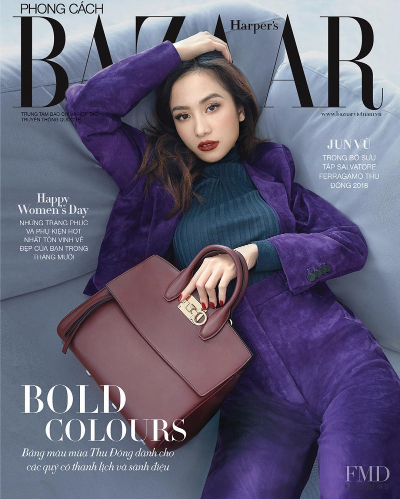  featured on the Harper\'s Bazaar Vietnam cover from October 2018
