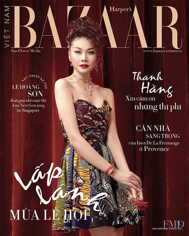 Pham Thanh Hang featured on the Harper\'s Bazaar Vietnam cover from December 2019