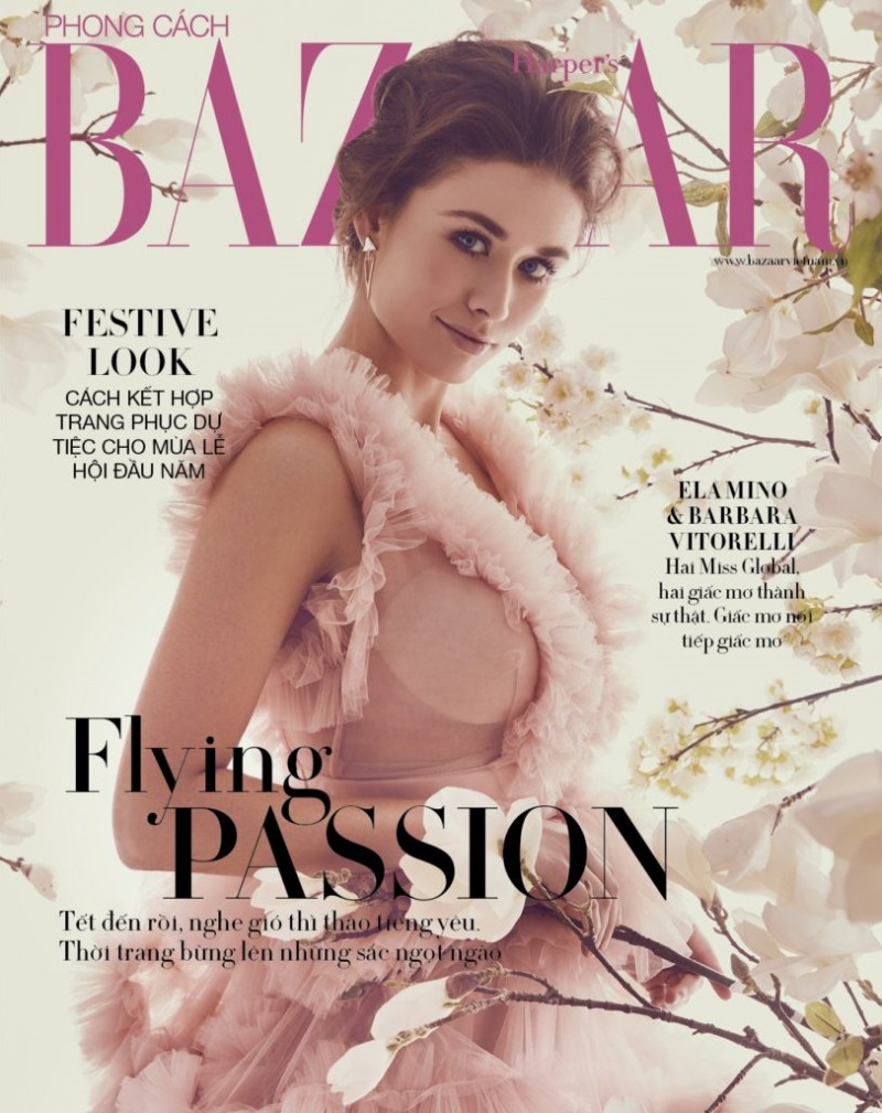 Ela Mino featured on the Harper\'s Bazaar Vietnam cover from February 2019
