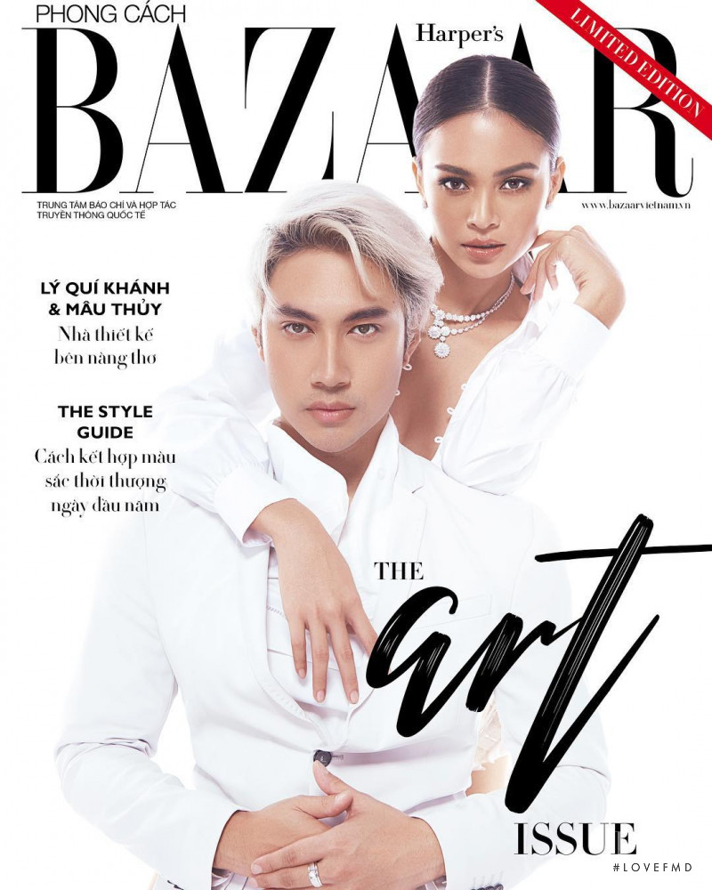 Mau Thuy featured on the Harper\'s Bazaar Vietnam cover from January 2019