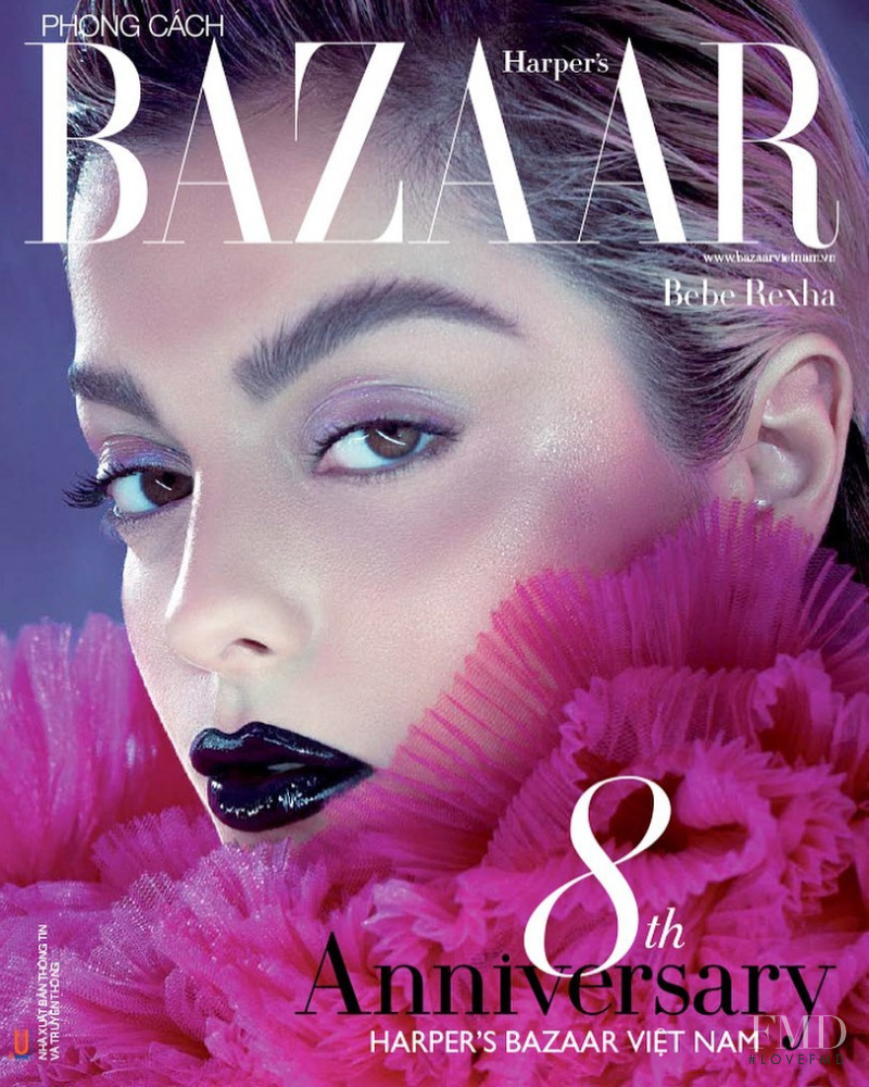 Bebe Rexha featured on the Harper\'s Bazaar Vietnam cover from July 2019