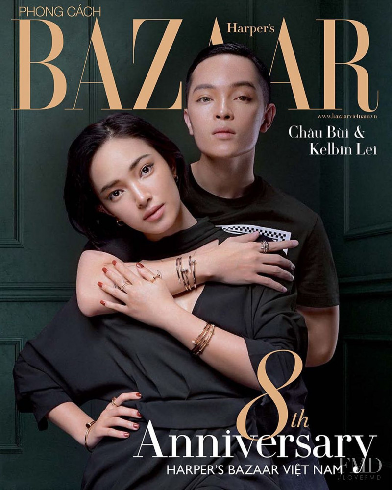 Chau Bui, Kelbin Lei featured on the Harper\'s Bazaar Vietnam cover from July 2019