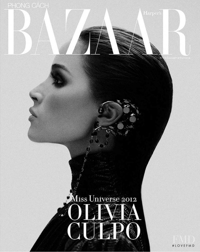 Olivia Culpo featured on the Harper\'s Bazaar Vietnam cover from October 2019