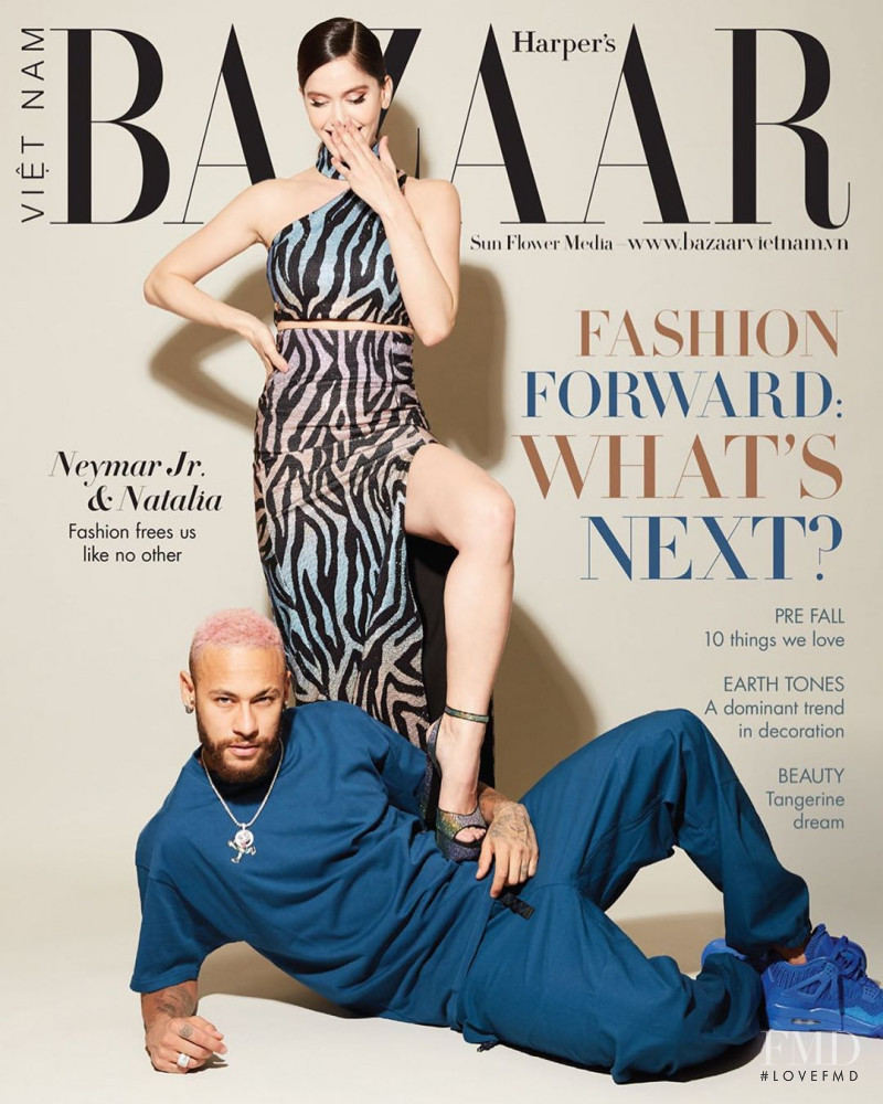 Natalia Barulich, Neymar Jr. featured on the Harper\'s Bazaar Vietnam cover from August 2020