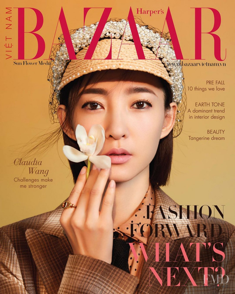 Claudia Wang featured on the Harper\'s Bazaar Vietnam cover from August 2020