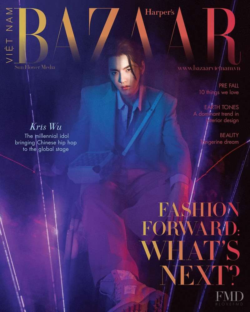 Kris Wu featured on the Harper\'s Bazaar Vietnam cover from August 2020