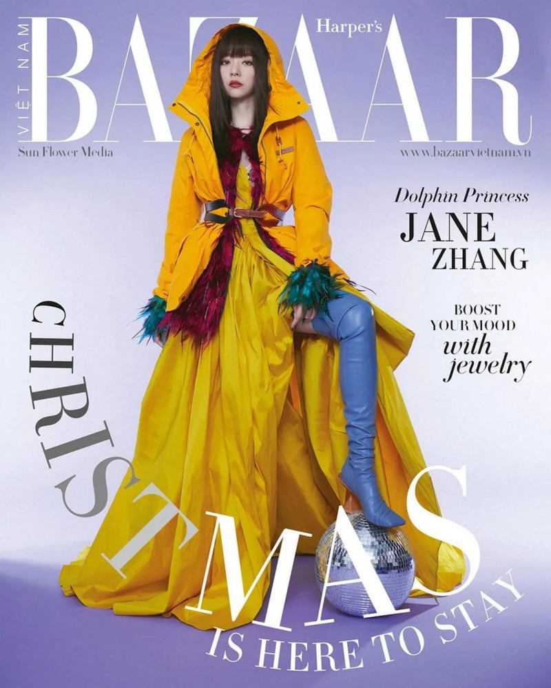 Jane Zhang featured on the Harper\'s Bazaar Vietnam cover from December 2020
