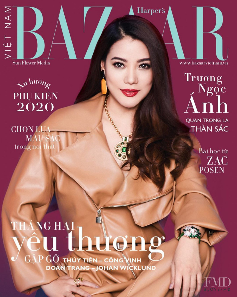 Truong Ngoc Anh featured on the Harper\'s Bazaar Vietnam cover from February 2020