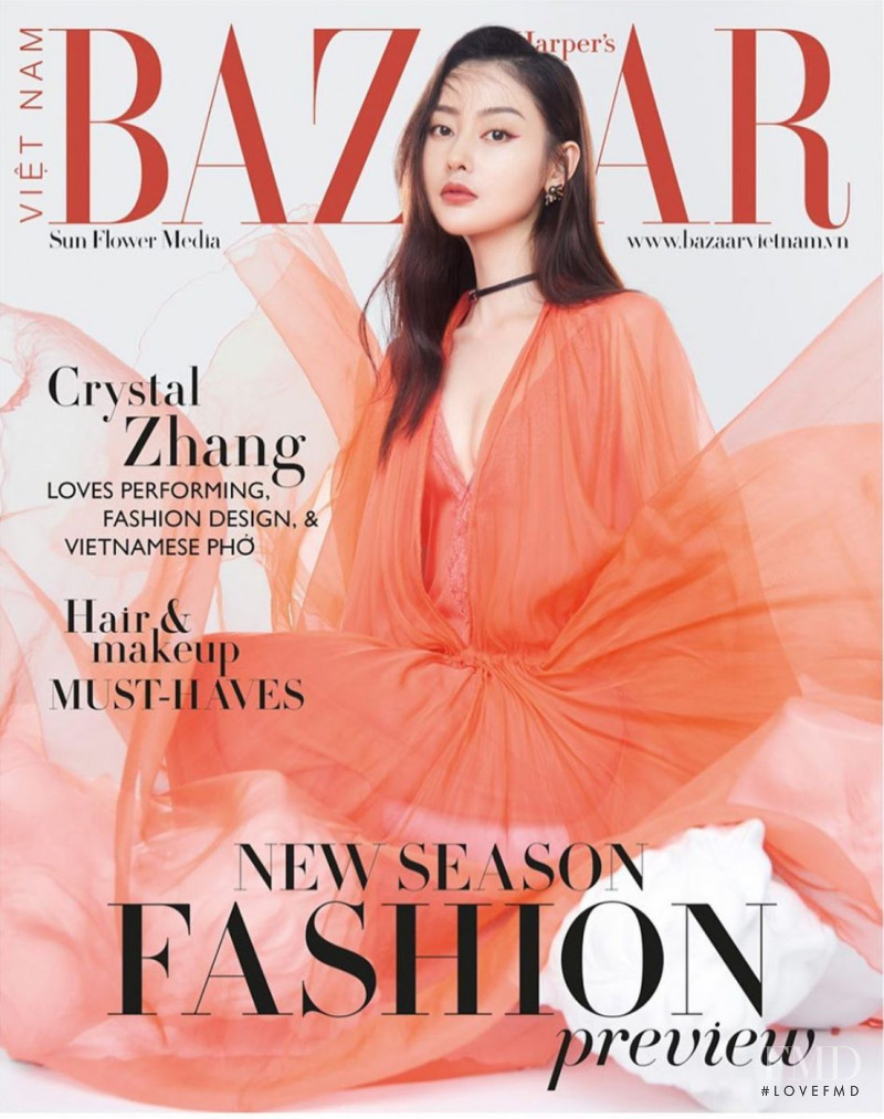 Crystal Zhang featured on the Harper\'s Bazaar Vietnam cover from July 2020