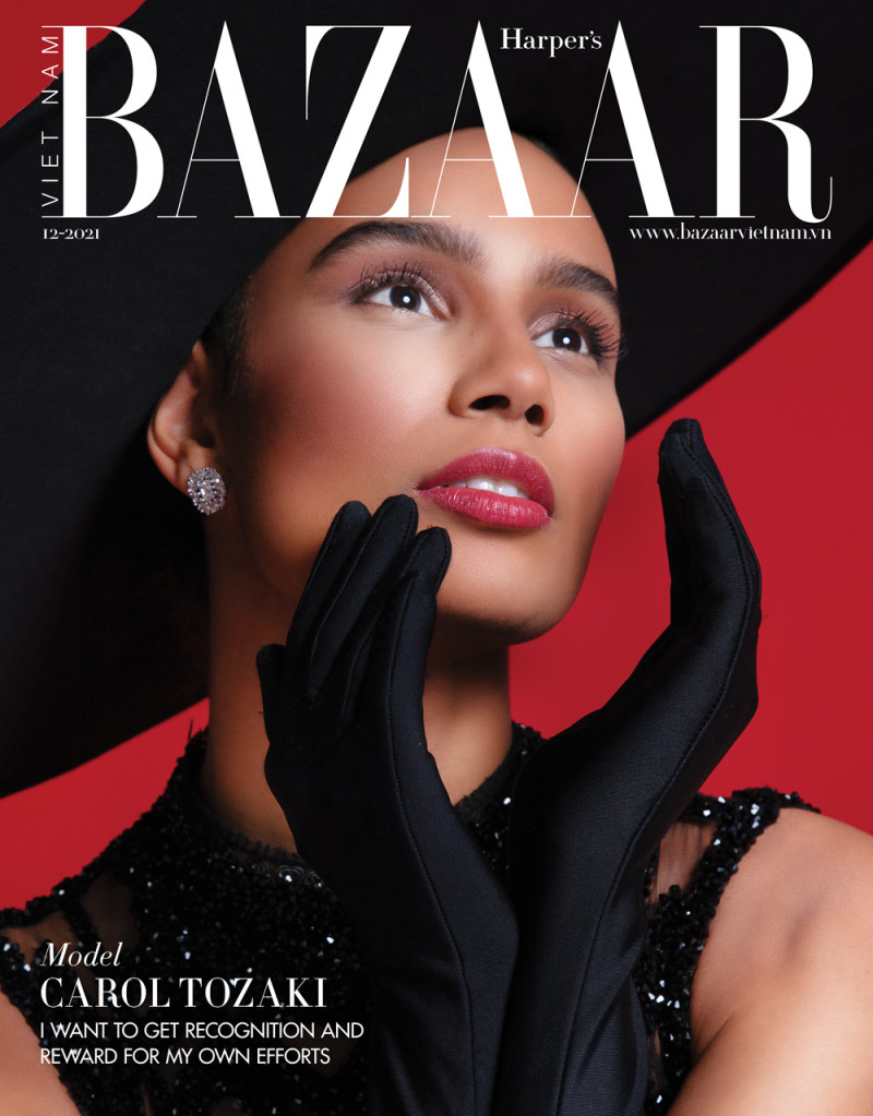 Carol Tozaki featured on the Harper\'s Bazaar Vietnam cover from December 2021