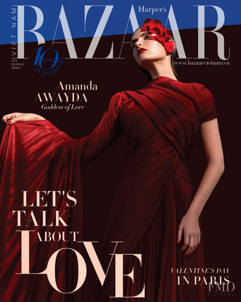 Amanda Awayda featured on the Harper\'s Bazaar Vietnam cover from January 2021