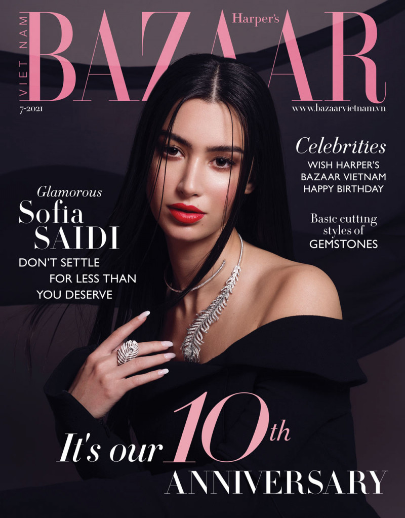 Sofia Saidi featured on the Harper\'s Bazaar Vietnam cover from July 2021