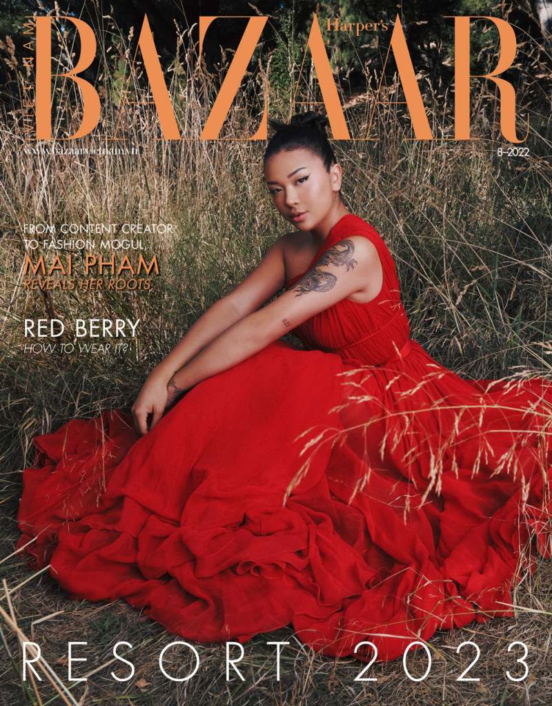 Mai Pham featured on the Harper\'s Bazaar Vietnam cover from August 2022