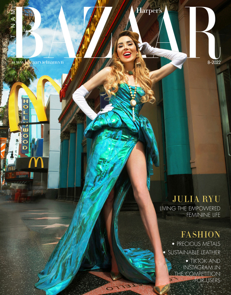 Julia Sophia Ryu featured on the Harper\'s Bazaar Vietnam cover from August 2022