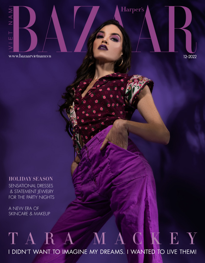 Tara Mackey featured on the Harper\'s Bazaar Vietnam cover from December 2022