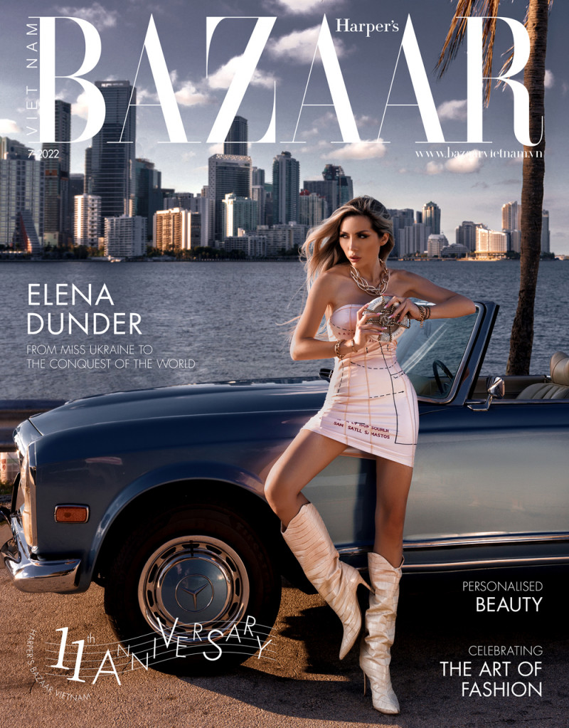 Elena Dunder featured on the Harper\'s Bazaar Vietnam cover from July 2022