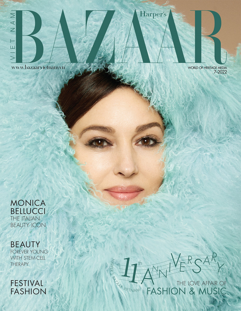 Monica Bellucci featured on the Harper\'s Bazaar Vietnam cover from July 2022