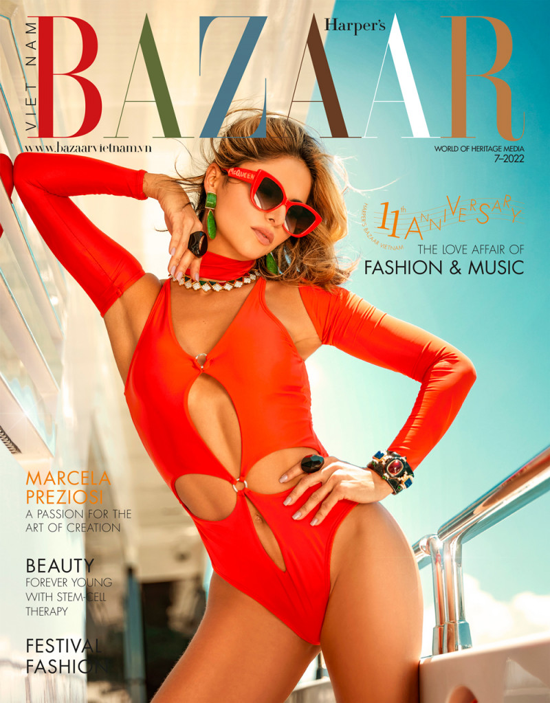 Marcela Cortes Preziosi featured on the Harper\'s Bazaar Vietnam cover from July 2022
