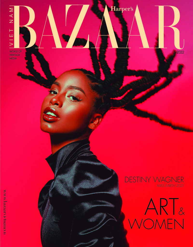 Destiny Wagner featured on the Harper\'s Bazaar Vietnam cover from March 2022